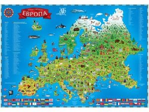 ДЕТСКА КАРТА НА ЕВРОПА ДЕТСКА КАРТА НА ЕВРОПА